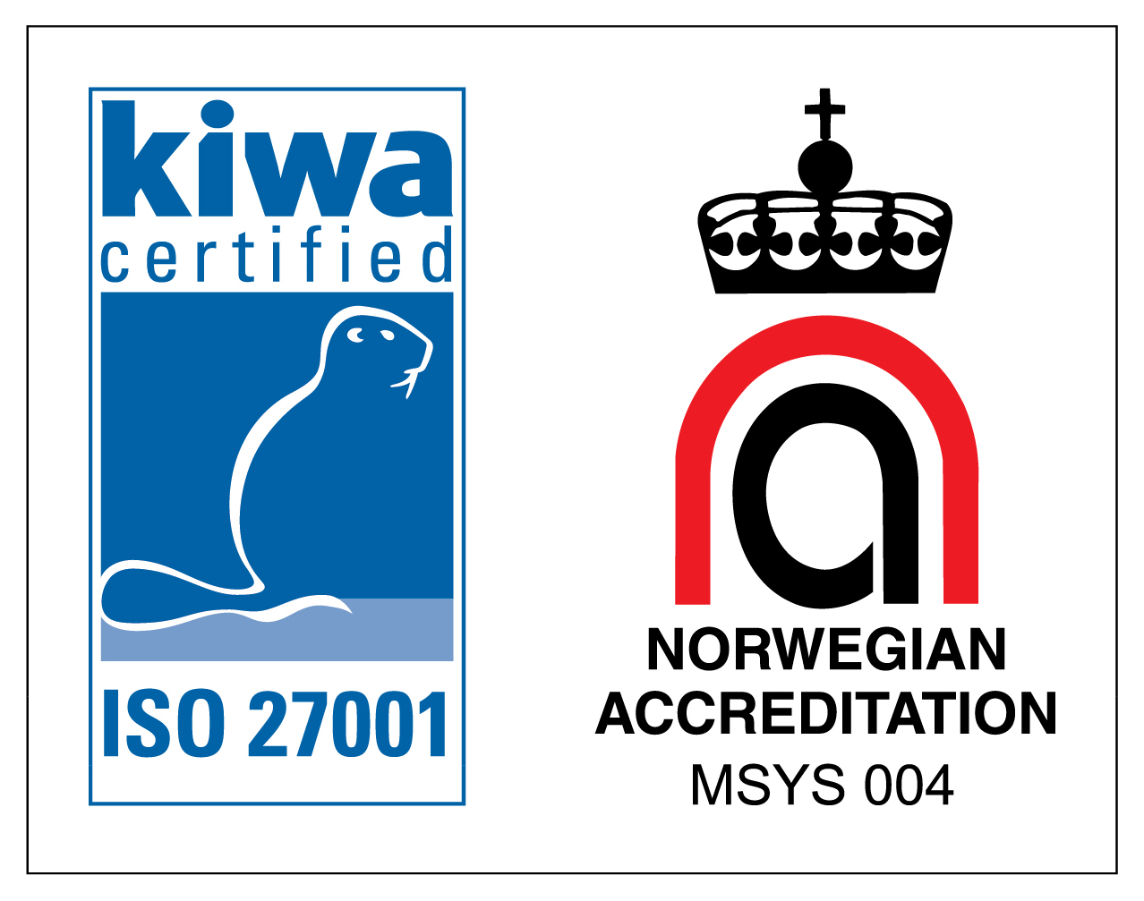 Logo ISO 27001 certifisering